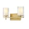 Z-Lite Grayson Vanity, 2-Light, 16 In.W x 5.75 In.L x 8.5 In.H, Modern Gold/Clear + Etched Opal 1949-2V-MGLD - alternate 1